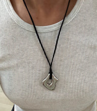 Load image into Gallery viewer, Amaya Wrap Necklace - Silver/Black