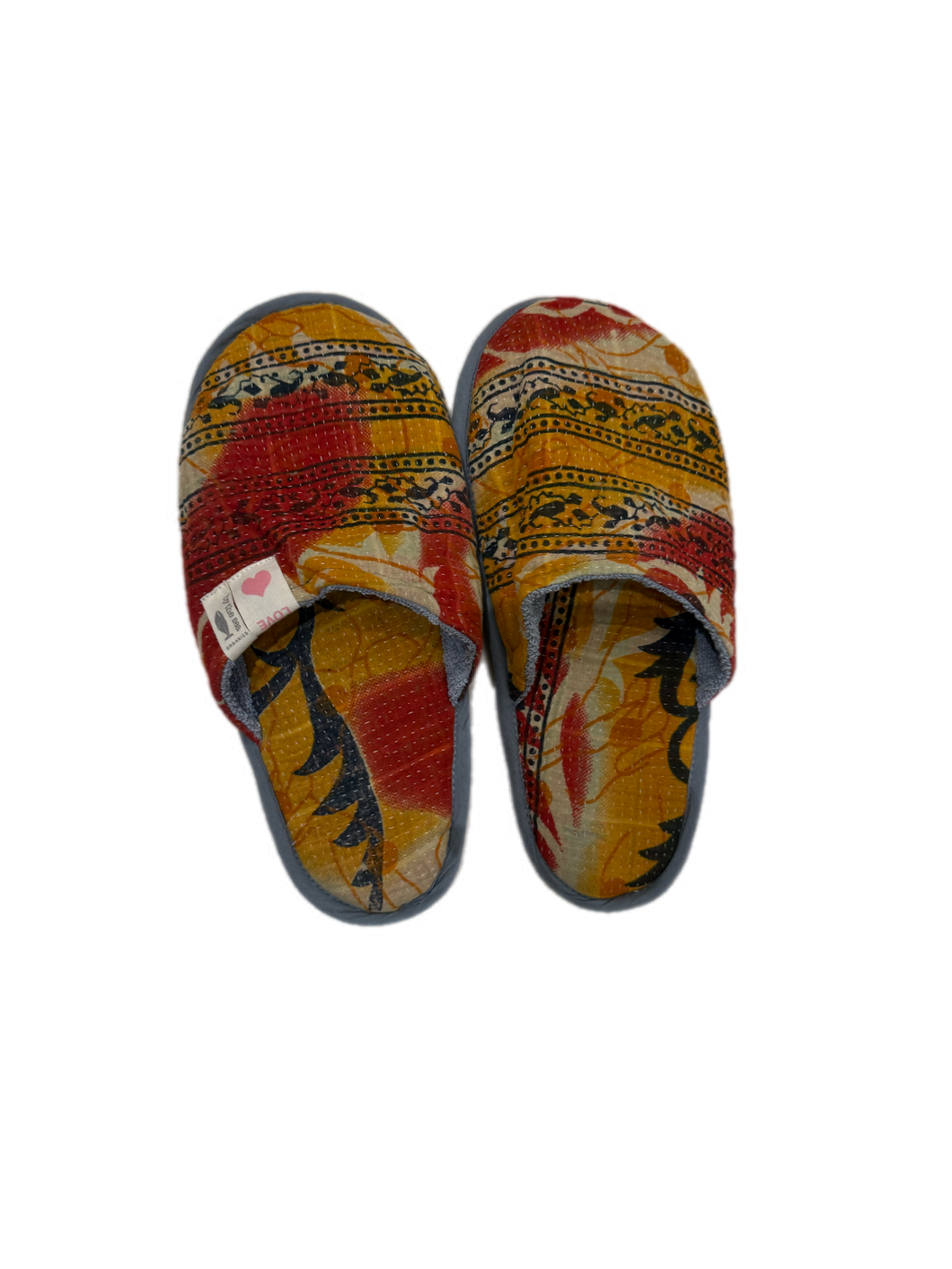 Sunset Patchwork Hawaiian Home Slippers - Large