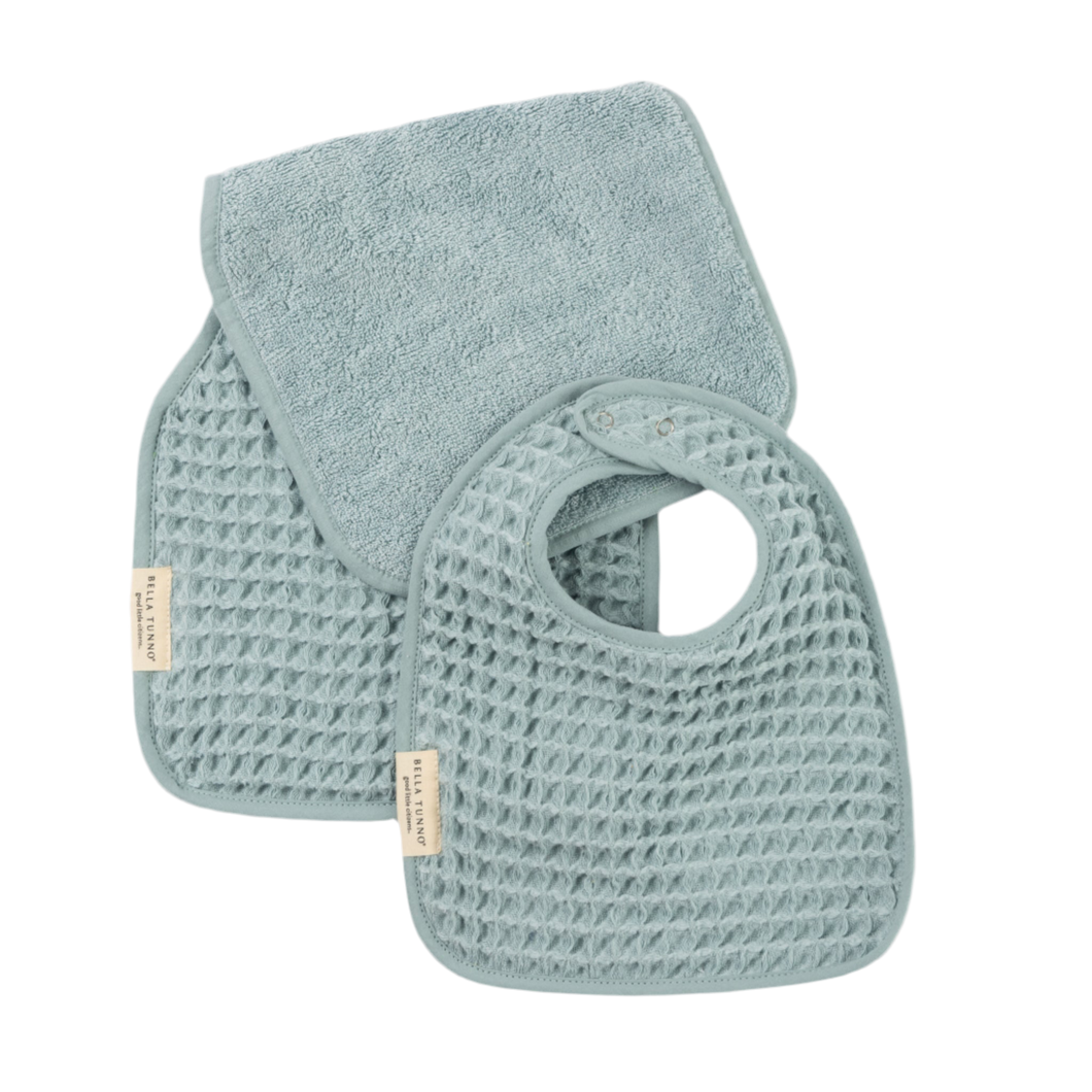 Reversible Bib + Burp Set - Fog