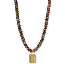 Load image into Gallery viewer, Watercolor Initial Card Necklace
