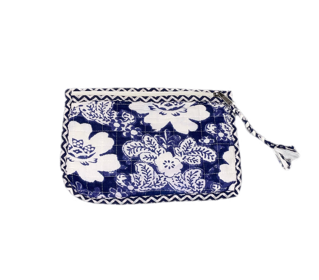 Flowers Indigo Beauty Pouch