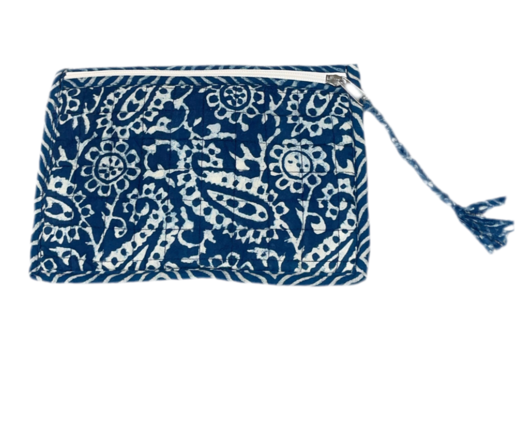 Paisley Dark Blue Beauty Pouch