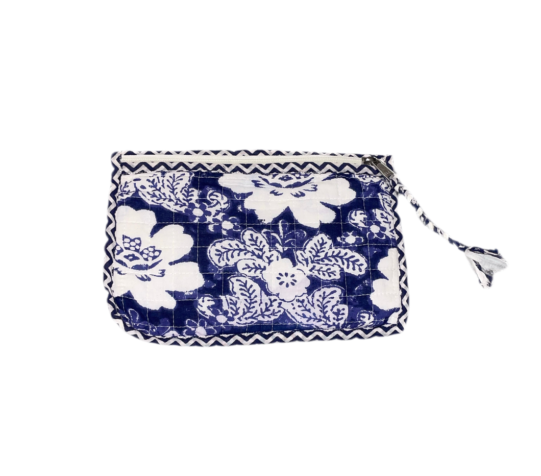 Flowers Indigo Beauty Pouch