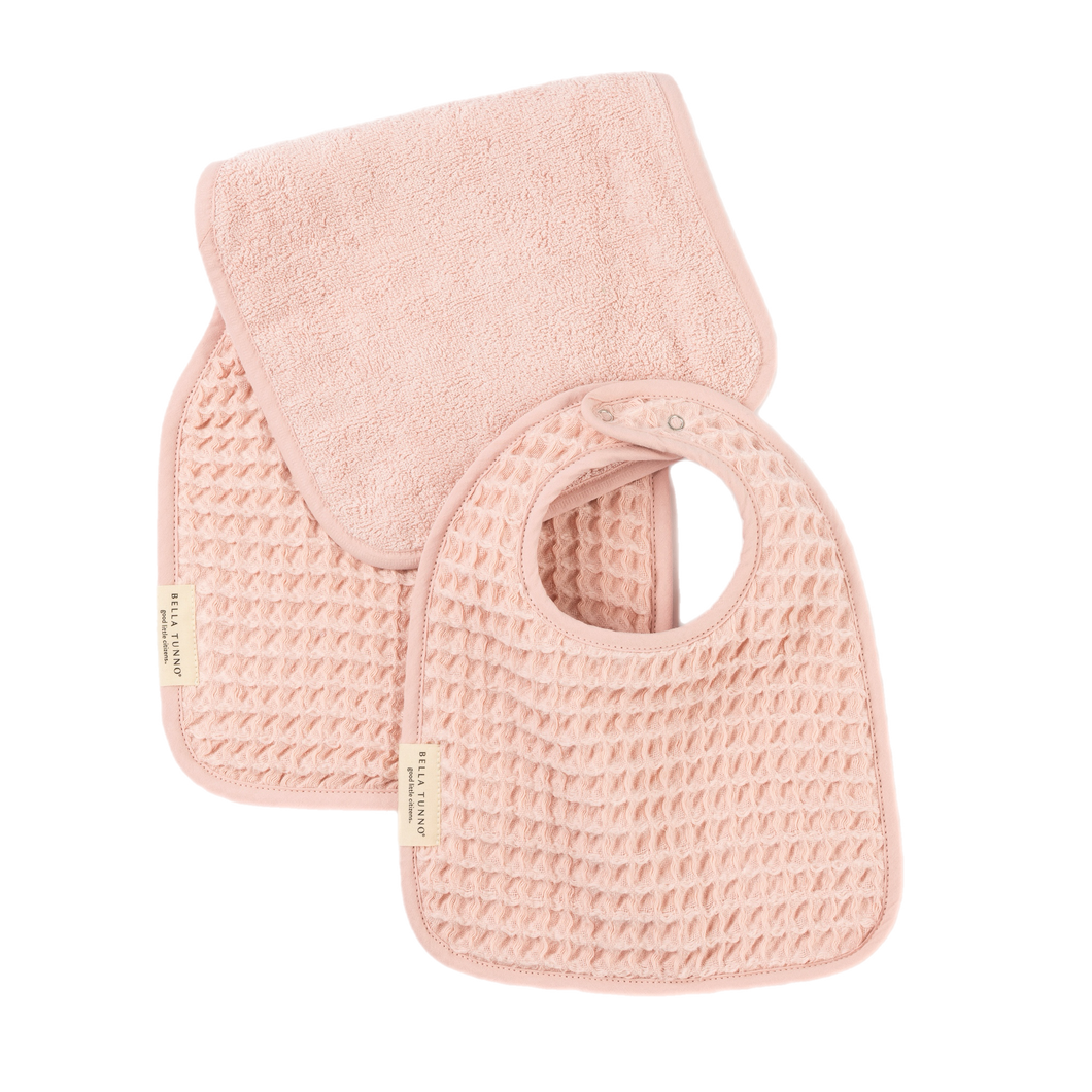 Reversible Bib + Burp Set - Blush