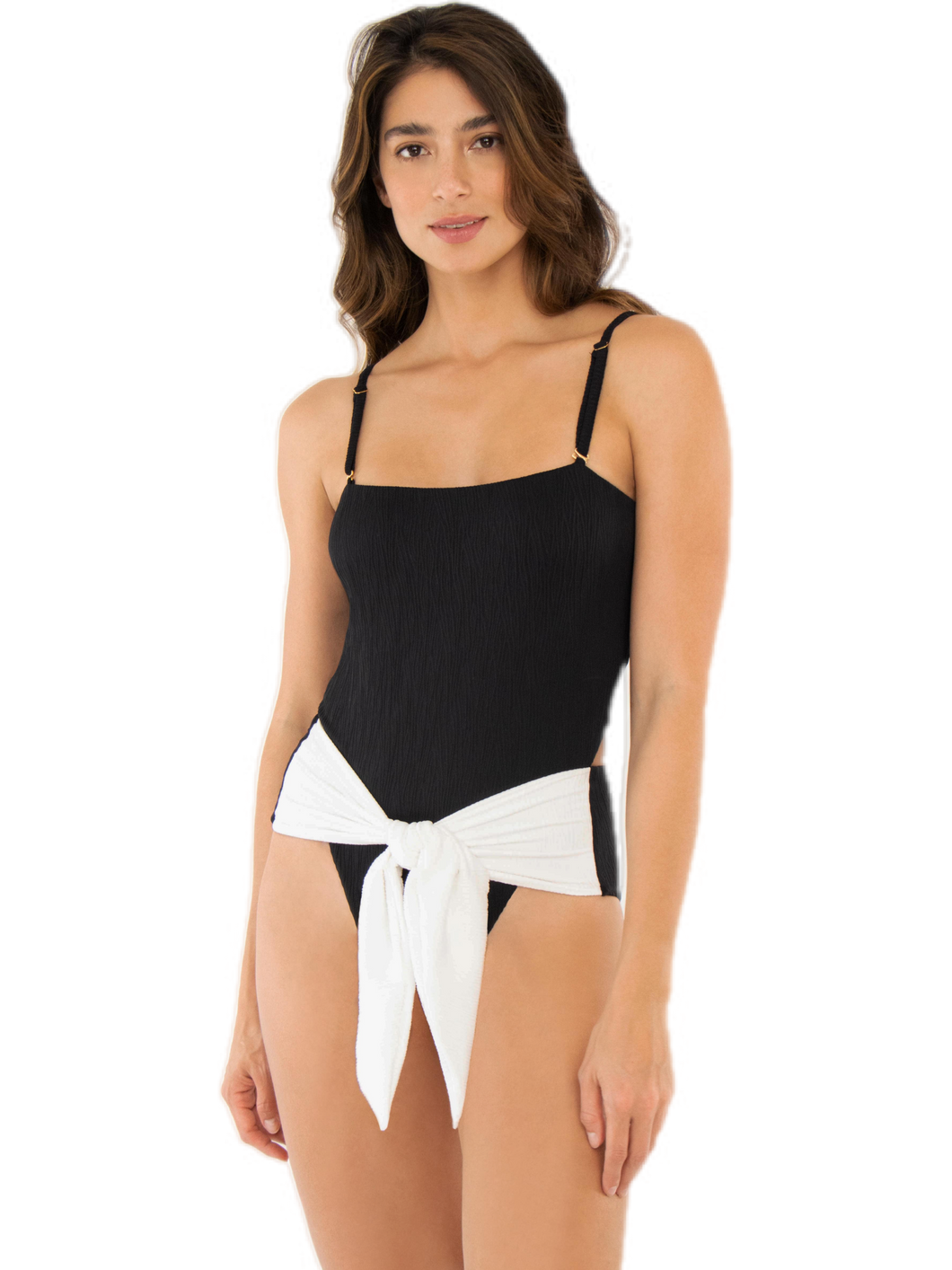 Black&White Wrap Swimsuit