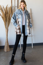 Load image into Gallery viewer, Plaid Denim Jacket
